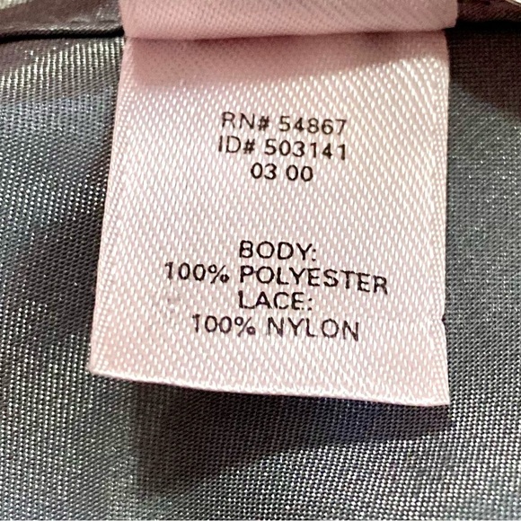 Victoria’s Secret Gray Sleepwear Nightie Slip Dress Large Spaghetti Straps Lace - Picture 9 of 11